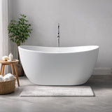 64" Lorane Solid Surface Stone Resin Freestanding Bathtub
