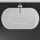 64" Lorane Solid Surface Stone Resin Freestanding Bathtub
