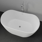 64" Lorane Solid Surface Stone Resin Freestanding Bathtub