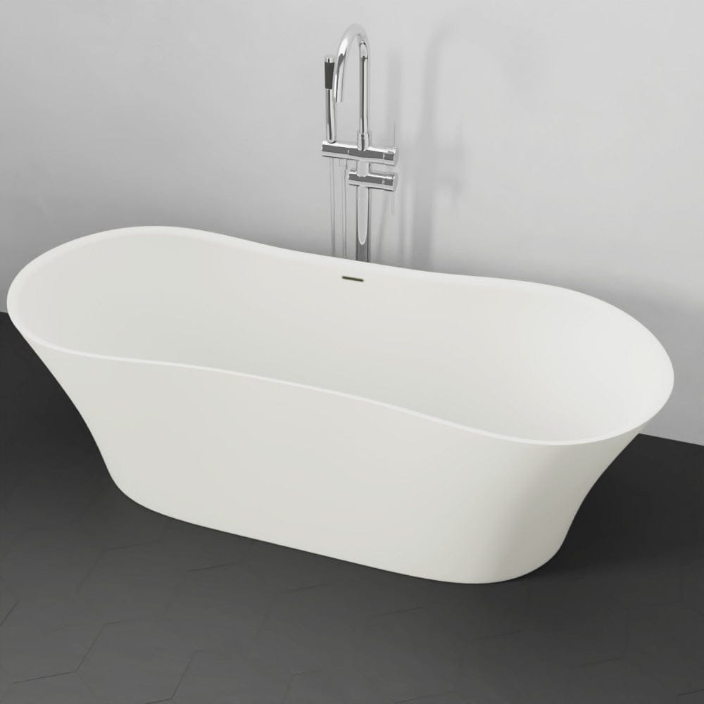 64" Standish Solid Surface Stone Resin Freestanding Bathtub