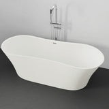 64" Standish Solid Surface Stone Resin Freestanding Bathtub