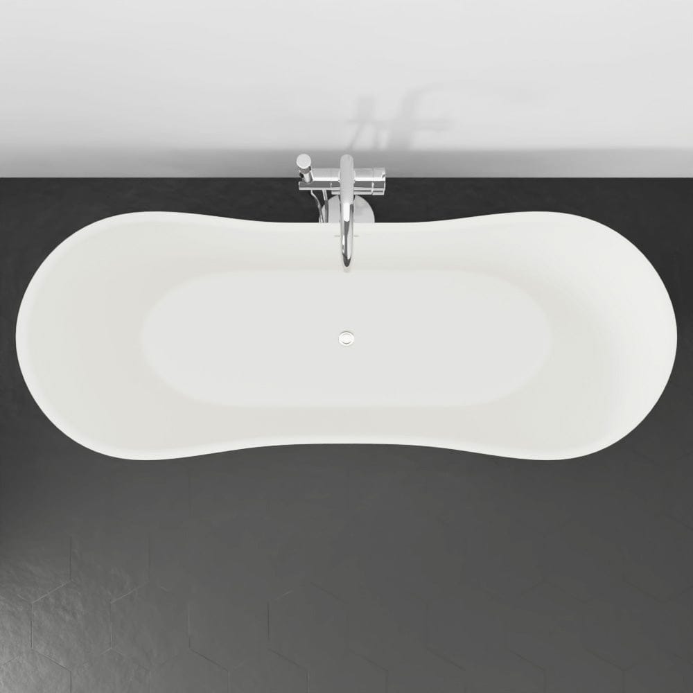 64" Standish Solid Surface Stone Resin Freestanding Bathtub