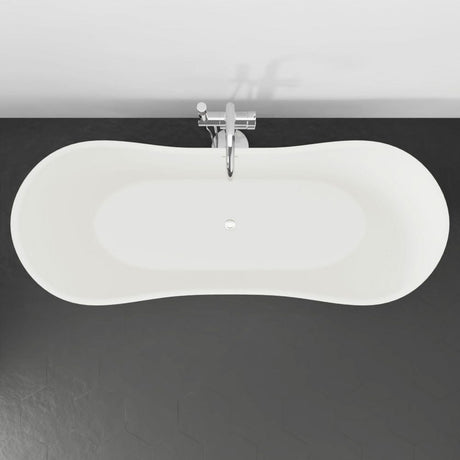 64" Standish Solid Surface Stone Resin Freestanding Bathtub