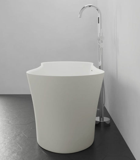 64" Standish Solid Surface Stone Resin Freestanding Bathtub