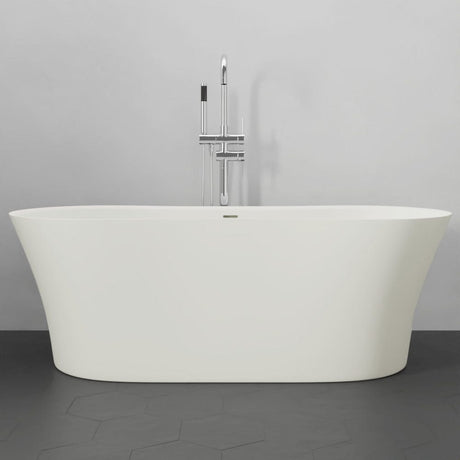 64" Standish Solid Surface Stone Resin Freestanding Bathtub