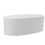 65" Extra Wide Arco Solid Surface Stone Resin Freestanding Bathtub