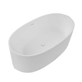 65" Extra Wide Arco Solid Surface Stone Resin Freestanding Bathtub