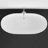 65" Gage Solid Surface Stone Resin Freestanding Bathtub