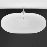 65" Gage Solid Surface Stone Resin Freestanding Bathtub with Air Jets