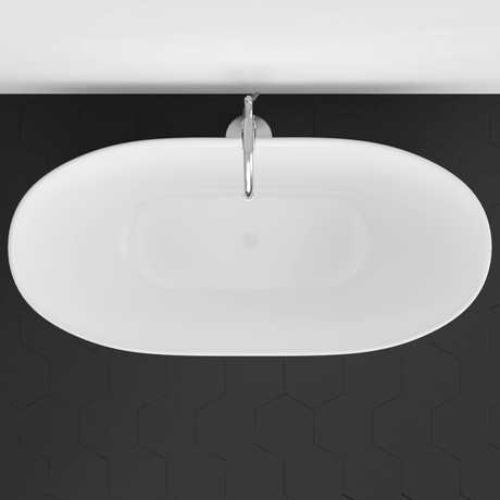 65" Gage Solid Surface Stone Resin Freestanding Bathtub with Air Jets