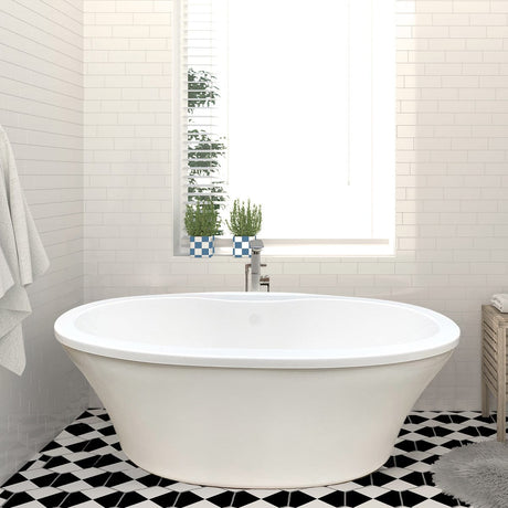 65" Nerissa Acrylic Freestanding Massage Tub