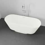 65" Tama Solid Surface Stone Resin Freestanding Bathtub