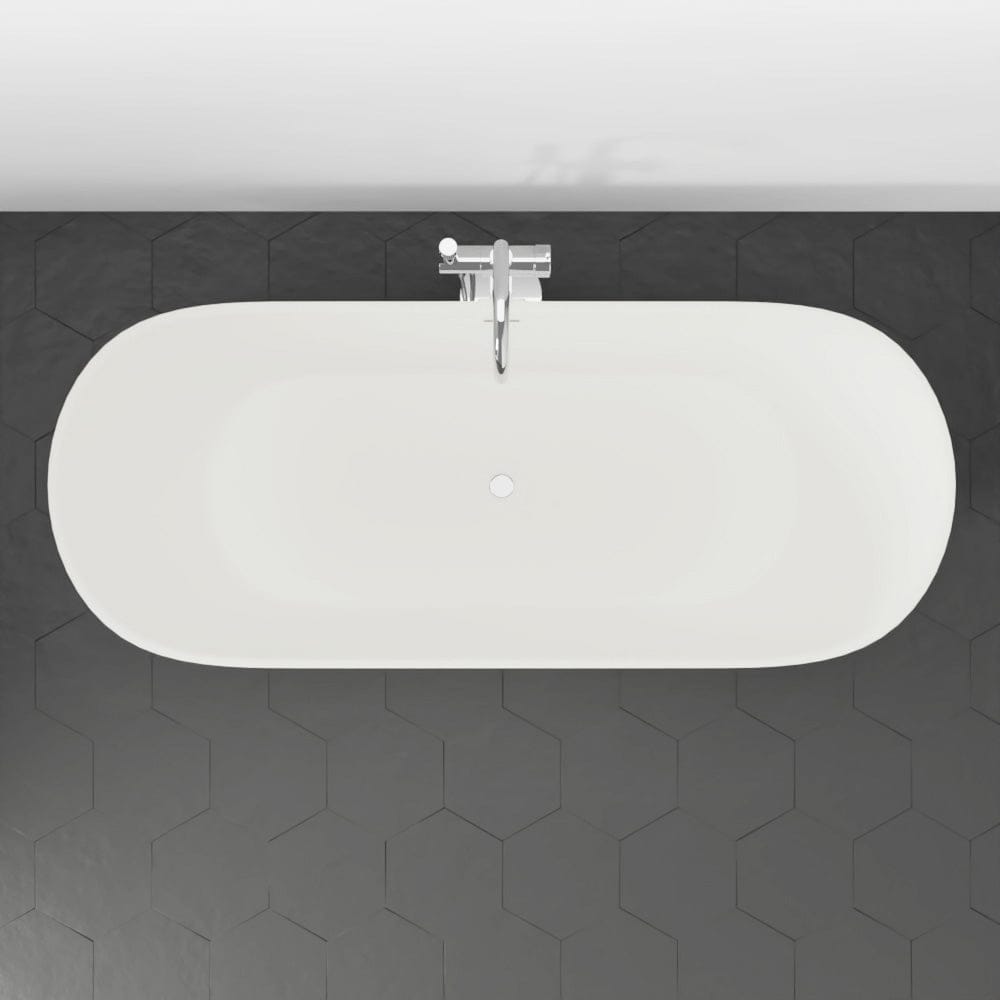 65" Tama Solid Surface Stone Resin Freestanding Bathtub
