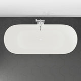 65" Tama Solid Surface Stone Resin Freestanding Bathtub