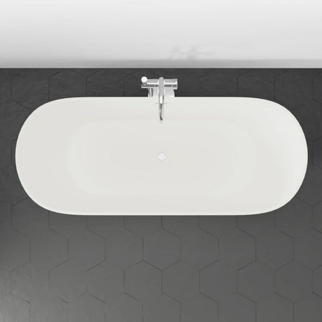 65" Tama Solid Surface Stone Resin Freestanding Bathtub