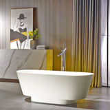 65" Tama Solid Surface Stone Resin Freestanding Bathtub