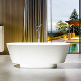 65" Tama Solid Surface Stone Resin Freestanding Bathtub