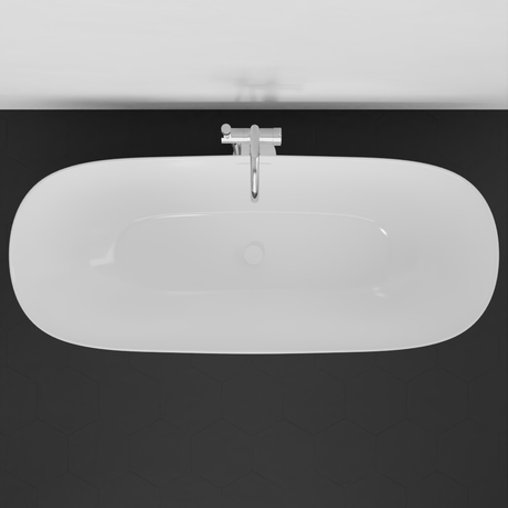 65" Yipsen Solid Surface Stone Resin Freestanding Bathtub