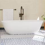 65" Yipsen Solid Surface Stone Resin Freestanding Bathtub