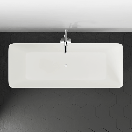 66" Avoca Solid Surface Stone Resin Freestanding Bathtub