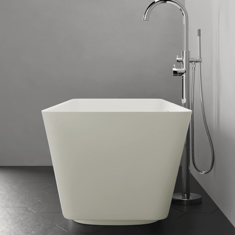 66" Avoca Solid Surface Stone Resin Freestanding Bathtub