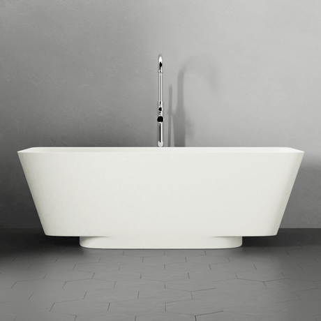 66" Avoca Solid Surface Stone Resin Freestanding Bathtub