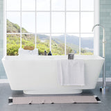 66" Avoca Solid Surface Stone Resin Freestanding Bathtub