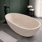 66" Blossom Concrete Oval Freestanding Tub – Natural Concrete Texture