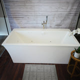 66" Cove Acrylic Rectangular Freestanding Massage Tub
