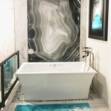 66" Cove Acrylic Rectangular Freestanding Massage Tub