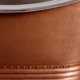 66" Findley Copper Double-Slipper Roll-Top Pedestal Tub - Nickel Interior