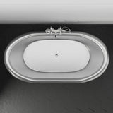 66" Findley Copper Double-Slipper Roll-Top Pedestal Tub - Nickel Interior