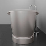 66" Heis Double Slipper Copper Pedestal Tub - Satin Nickel