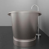 66" Heis Double Slipper Copper Pedestal Tub - Satin Nickel