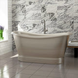 66" Heis Double Slipper Copper Pedestal Tub - Satin Nickel