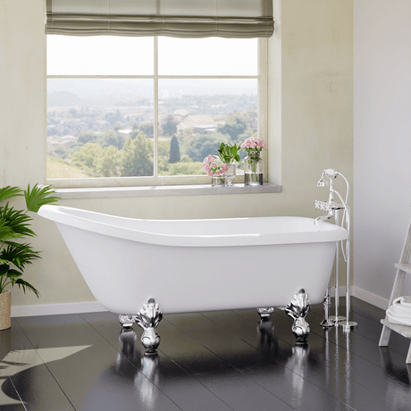 66" Imperial Acrylic Slipper Clawfoot Tub