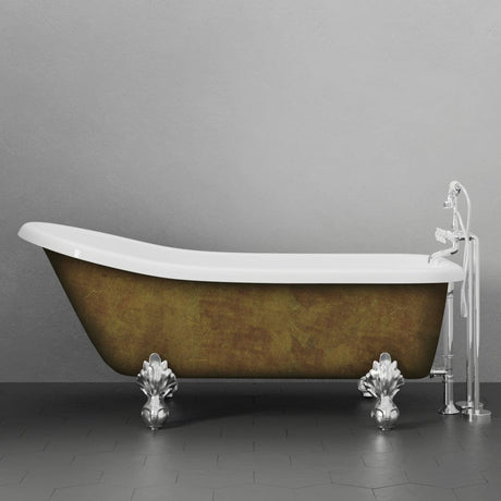 66" Imperial Acrylic Slipper Clawfoot Tub