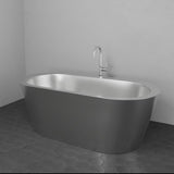 66" Landon Double Walled Stainless Steel Freestanding Tub