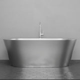 66" Landon Double Walled Stainless Steel Freestanding Tub