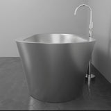 66" Landon Double Walled Stainless Steel Freestanding Tub