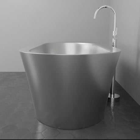 66" Landon Double Walled Stainless Steel Freestanding Tub