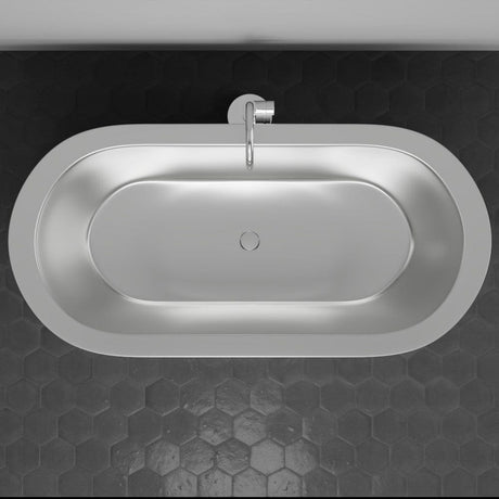 66" Landon Double Walled Stainless Steel Freestanding Tub