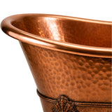 66 Oriana Hammered Copper Double-Slipper Clawfoot Tub