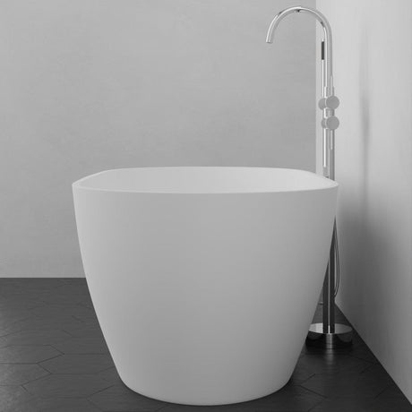 66" Resto Solid Surface Stone Resin Freestanding Bathtub