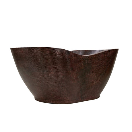 66" Unton Hammered Copper Double-Slipper Tub