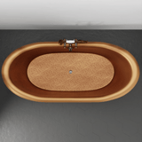 66" Vista Copper Double-Slipper Roll-Top Pedestal Tub