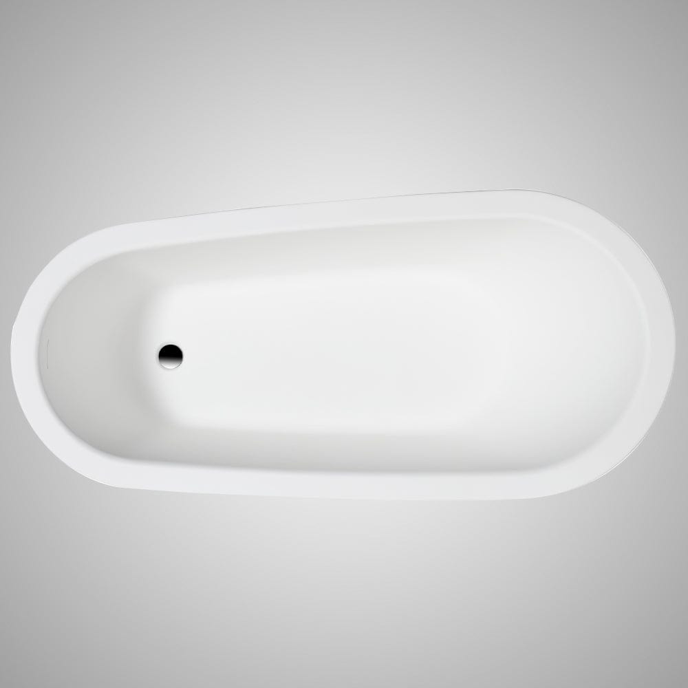 67" Bendock Solid Surface Stone Resin Slipper Bathtub with Feet