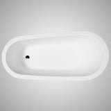 67" Bendock Solid Surface Stone Resin Slipper Bathtub with Feet