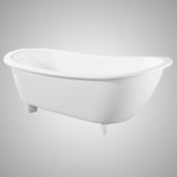 67" Bendock Solid Surface Stone Resin Slipper Bathtub with Feet