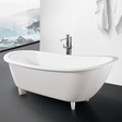 67" Bendock Solid Surface Stone Resin Slipper Bathtub with Feet